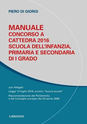 Occasione Manuale per concorso a cattedra 2016. Scuola dell‘infanzia, primaria e secondaria di I grado