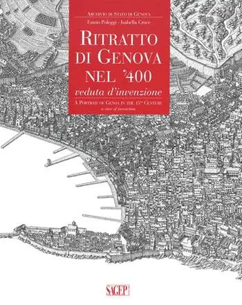 Professionale Ritratto di Genova nel ‘400. Veduta d‘invenzione. Ediz. italiana e inglese