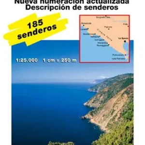 Must-Have Cinque Terre. Mapa. Guía de senderos. 185 senderos, escala 1 25.000