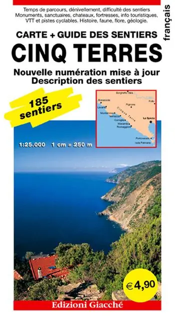 Compra Adesso Cinq Terres. Carte. Guide des sentiers. 185 sentiers, echelle 1 25.000