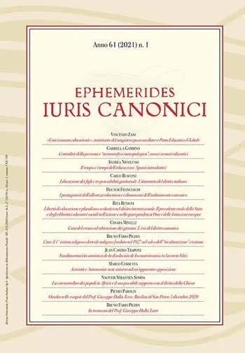 Sconto Ephemerides Iuris canonici (2021). Vol. 1