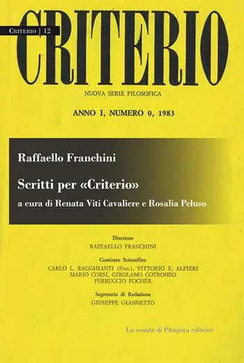 Ultimissimo Modello Scritti per «Criterio»