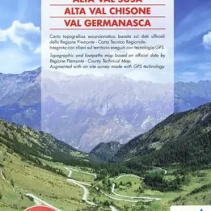 Carta n. 50-1. Alta Val Susa, alta Val Chisone, Val Germanasca. Carta dei sentieri e stradale scala 1 25.000 Ultimissimo Modello