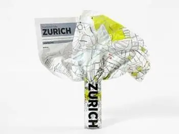 Quantità Limitata Crumpled city map. Zurich