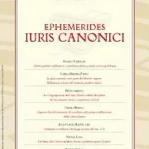Di Tendenza Ephemerides Iuris canonici (2012). Vol. 1