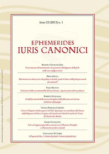 Ephemerides Iuris canonici (2013). Vol. 1 Economico