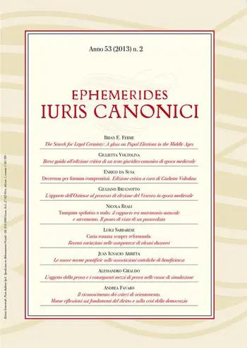 Ephemerides Iuris canonici (2013). Vol. 2 Pagamento Sicuro