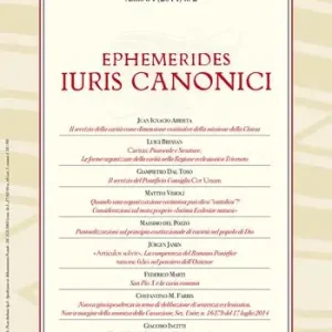 Offerta Limitata Ephemerides Iuris canonici (2014). Vol. 2
