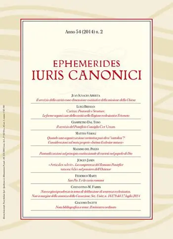 Offerta Limitata Ephemerides Iuris canonici (2014). Vol. 2
