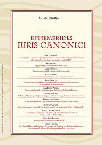 Ephemerides Iuris canonici (2020). Vol. 1 Nuova Collezione