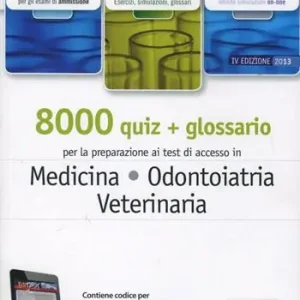 EdiTEST 8000 quiz. Con glossario per medicina, odontoiatria, veterinaria. Per la preparazione ai test di ammissione. Con software di simulazione Prezzo Conveniente