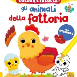 Gli animali della fattoria. Colora e incolla! Con adesivi. Ediz. a colori Occasione Imperdibile